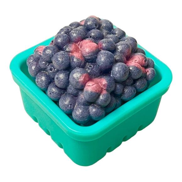 American Girl ACAI Blue BERRIES + Teal CONTAINER Fruit Stand Blueberries Kitchen - Picture 3 of 4